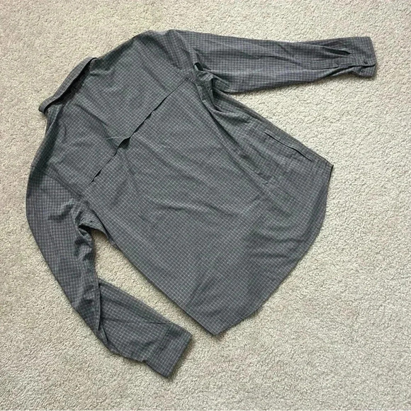 Prana Garvan Long Sleeve Shirt Gray Men's Size Large Outdoor Active # M21212643 - Picture 5 of 16